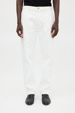 Tom Ford Pleated Tapered Leg Jeans