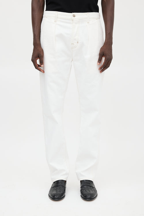 Tom Ford Pleated Tapered Leg Jeans