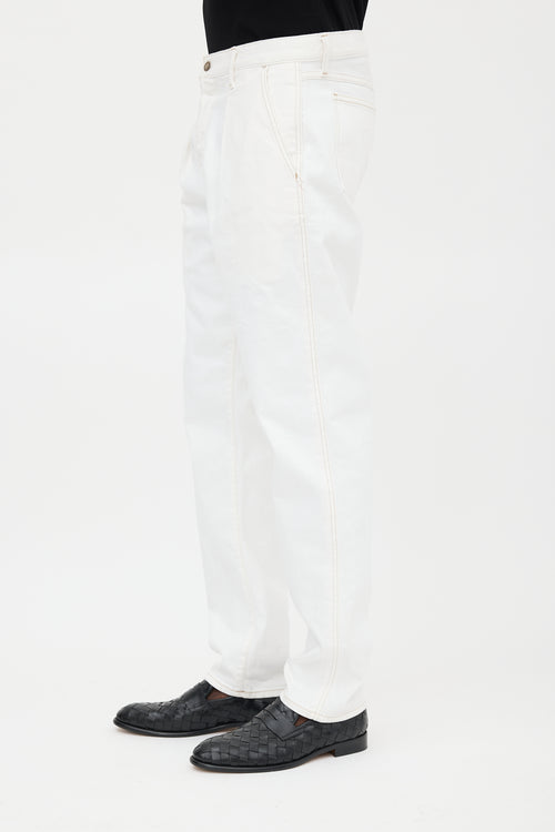 Tom Ford Pleated Tapered Leg Jeans