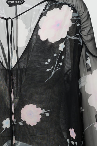 Tom Ford Resort 2015 Silk Chiffon Blouse
