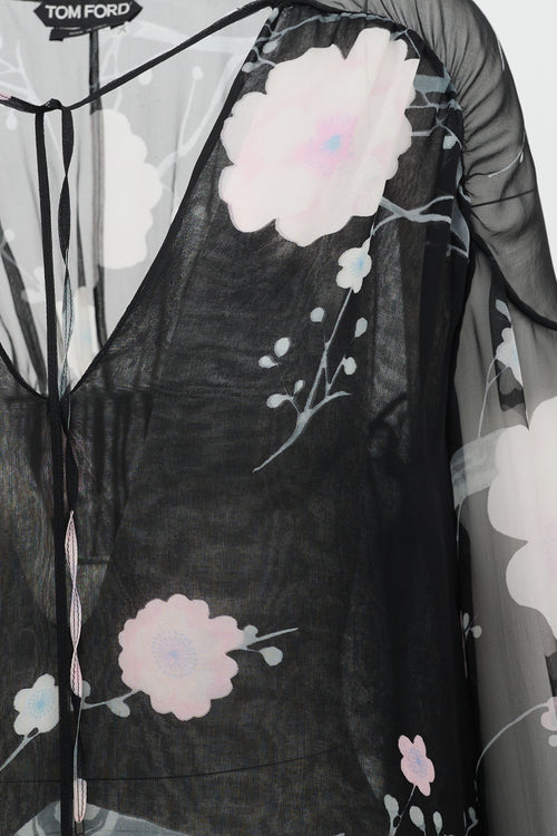 Tom Ford Resort 2015 Silk Chiffon Blouse