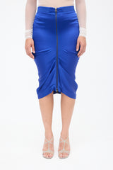 Tom Ford Satin Draped Zip Skirt