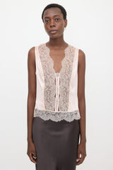 Tom Ford Silk Satin & Lace Top
