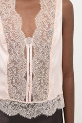 Tom Ford Silk Satin & Lace Top
