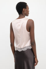 Tom Ford Silk Satin & Lace Top