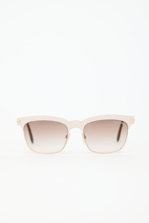 Tom Ford TF437 Elena Rectangular Sunglasses