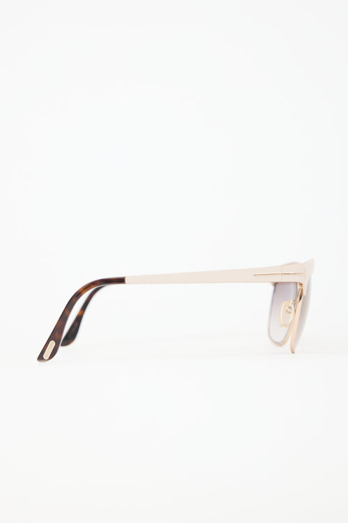 Tom Ford TF437 Elena Rectangular Sunglasses