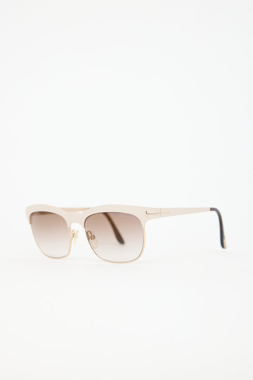 Tom Ford TF437 Elena Rectangular Sunglasses