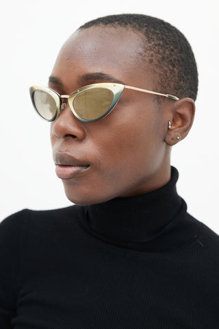 Tom Ford Yellow & Black TF349 Cateye Sunglasses