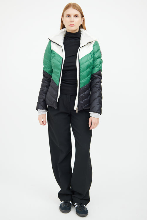 Green & Black Quilted Jacket