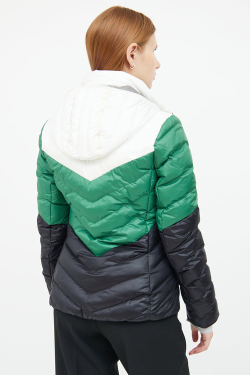 Green & Black Quilted Jacket