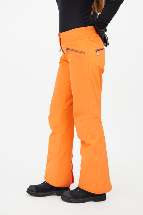 Toni Sailer Neon Orange Lined Ski Pant