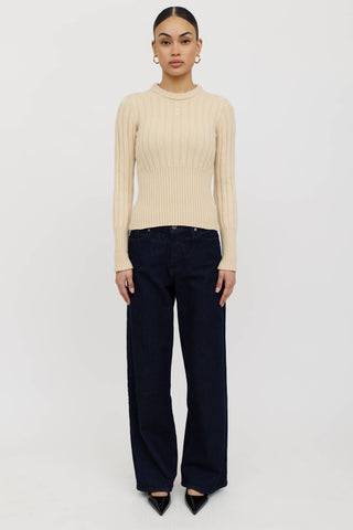 Tory Burch Cashmere Knit Logo Sweater