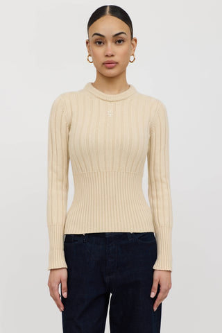 Tory Burch Cashmere Knit Logo Sweater