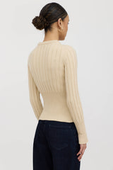 Tory Burch Cashmere Knit Logo Sweater