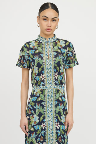 Tory BurchPatterned Short Sleeve Dress