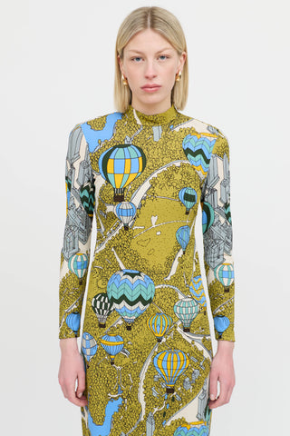 Tory BurchPatterned Mockneck Dress