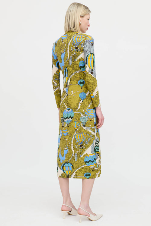 Tory BurchPatterned Mockneck Dress