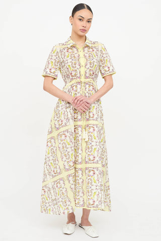 Tory Burch Floral Short Sleeve Dress