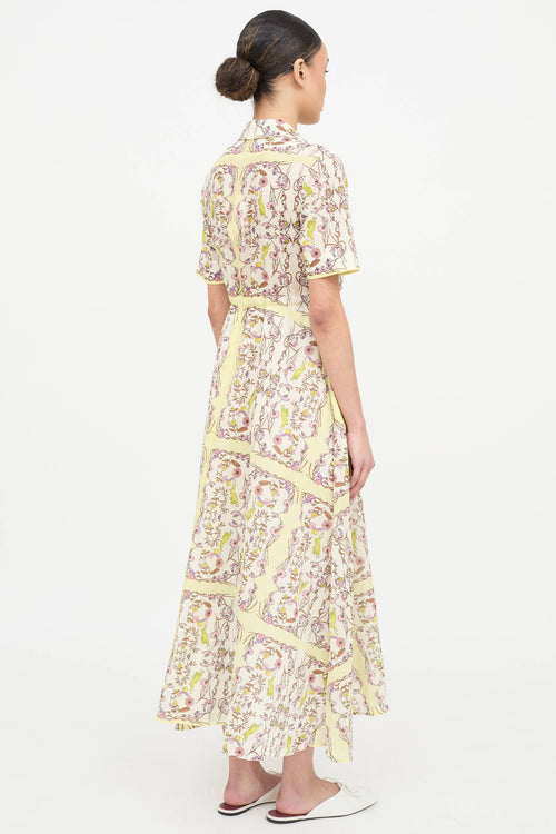Tory Burch Floral Short Sleeve Dress
