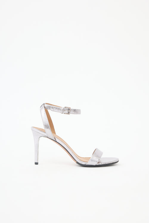 Tory Burch Metallic Leather Elana Sandal