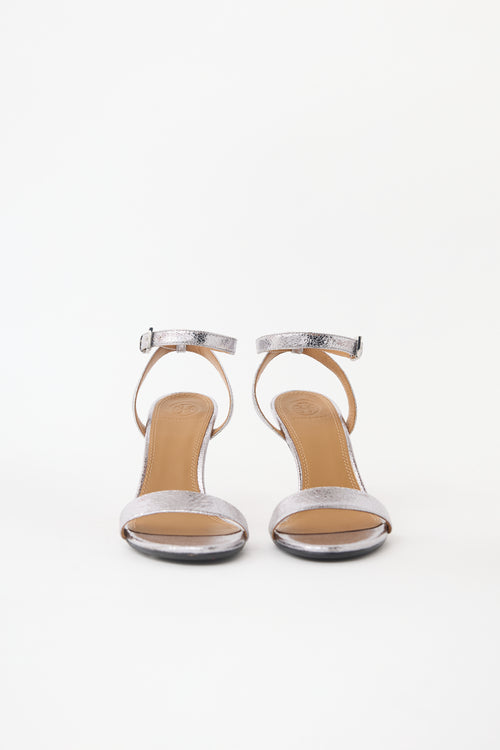 Tory Burch Metallic Leather Elana Sandal