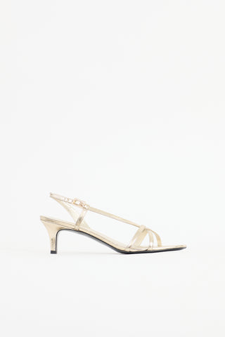 Tory Burch Metallic Leather Sandal
