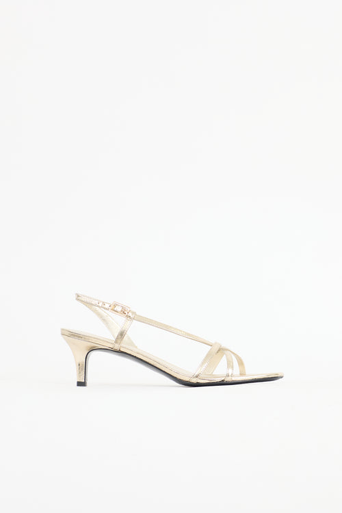 Tory Burch Metallic Leather Sandal