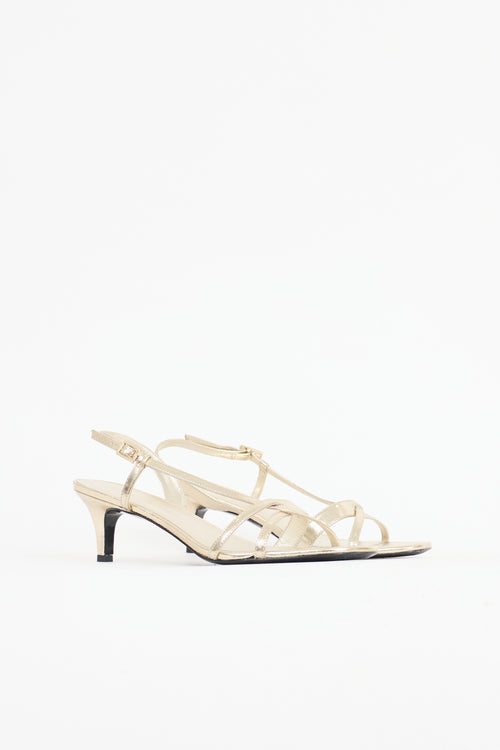 Tory Burch Metallic Leather Sandal