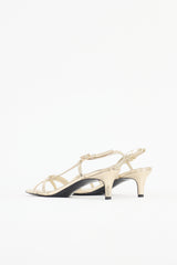 Tory Burch Metallic Leather Sandal