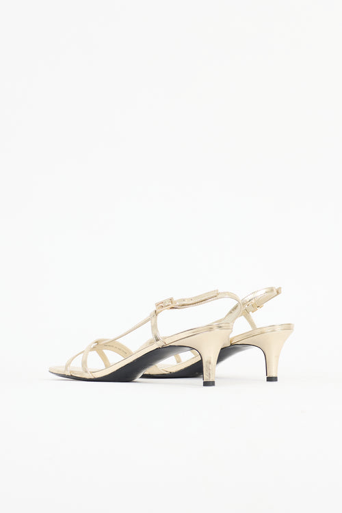 Tory Burch Metallic Leather Sandal
