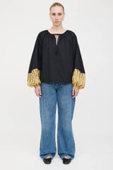 Tory Burch Peasant Tie Blouse