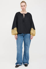 Tory Burch Peasant Tie Blouse