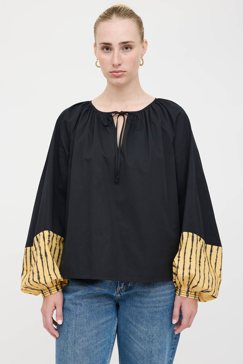 Tory Burch Peasant Tie Blouse
