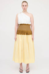 Tory Burch One Shoulder Smocked Dress