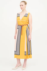 Tory Burch Silk Patterned Belt Dress