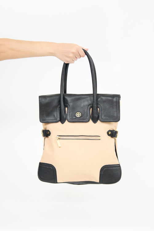 Tory Burch Leather Classic Edye Tote Bag