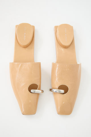 Tory Burch Patent Leather Pierced Mule