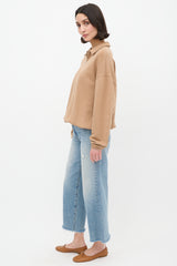 Toteme Beige Monogram Tracksuit Sweatshirt