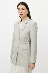 Totême Beige Two Pocket Front Tie Blazer
