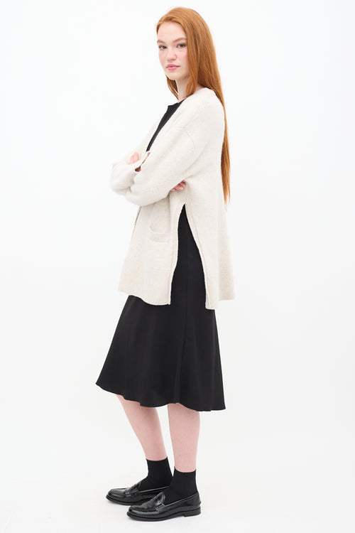 Toteme Beige Wool Knit Cardigan