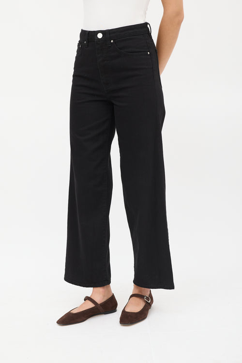 Toteme Black Flair Wide Leg Jeans