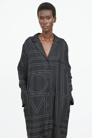 Toteme Silk Embroidered Dress