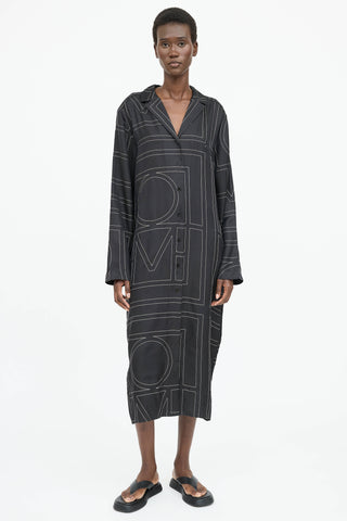 Toteme Silk Embroidered Dress