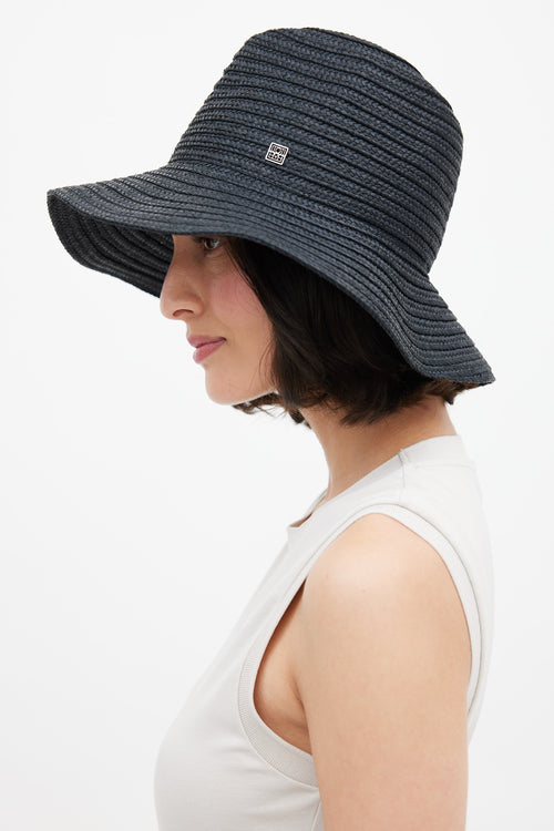 Toteme Black Panama Interwoven Sun Hat