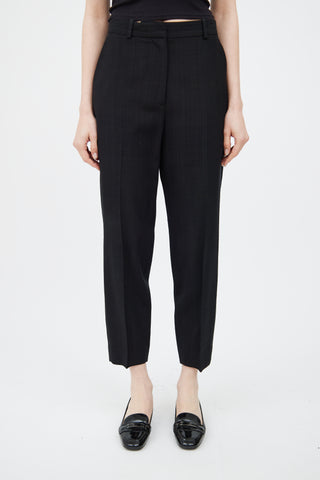 Toteme Black Textured Tapered Trouser