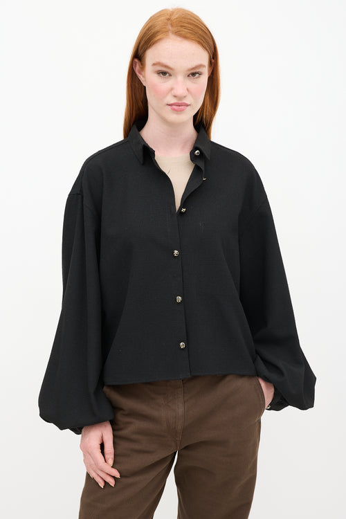 Toteme Black Woven Shirt