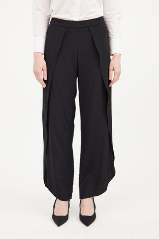 Black Draped Pant