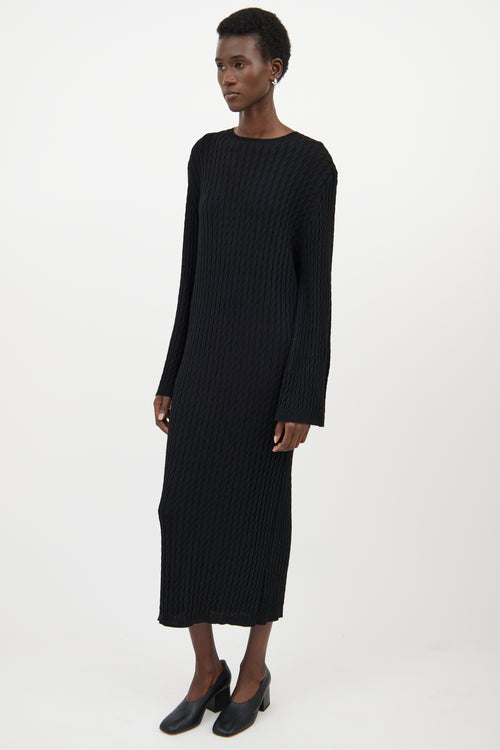 Toteme Black Cableknit Maxi Dress