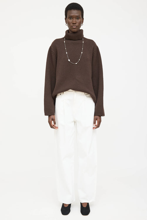 Toteme Wool Knit Turtleneck Sweater